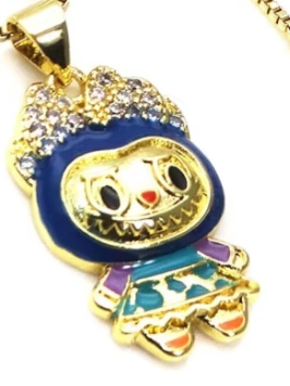 18K Gold Plated Labubu Necklace